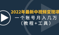 (3234)2022年最新中视频变现最稳最长期的项目,一个账号月入几万(教程+工具)