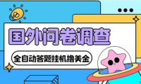 (3241)外面收费1998的国外问卷挂机答题项目 号称单窗口一天10美金(永久脚本+教程)