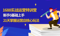 (3249)1688实战特训营:新手0基础上手,21天掌握运营店核心玩法
