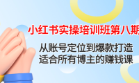 (3264)小红书实操培训班第八期:从账号定位到爆款打造,适合所有博主的赚钱课