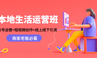 (3488)本地生活运营班:账号运营+短视频创作+线上线下引流,商家老板必看