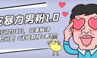 (3489)七安暴力男粉1.0:高利润的项目,完美解决收款风险问题(详细教程+素材)