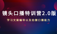 （3496）镜头口播特训营2.0版，学习文案编导以及拍摄口播能力（50节课时）