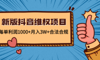 (3512)新版抖音维全项目:每单利润1000+月入3W+合法合规!