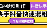 (3447)短视频油管动画-快手抖音快速涨粉:一个月粉丝突破6位数 轻松实现经济自由