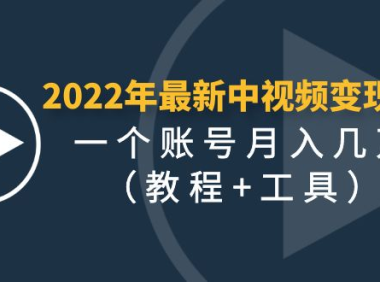 (3234)2022年最新中视频变现最稳最长期的项目,一个账号月入几万(教程+工具)