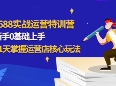 (3249)1688实战特训营:新手0基础上手,21天掌握运营店核心玩法