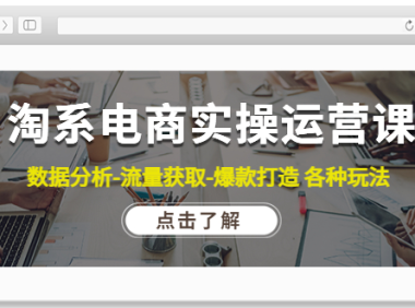 (3323)淘宝电商实操运营课:数据分析-流量获取-爆款打造 各种玩法(63节)