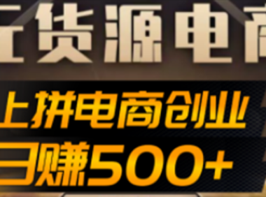 (3339)抖上拼无货源电商创业项目、外面收费12800,日赚500+的案例解析参考