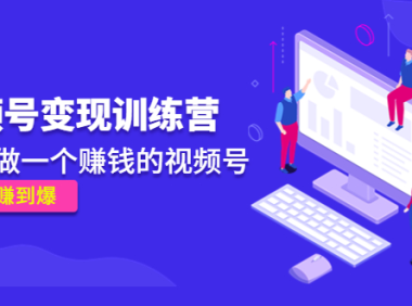 (3394)《视频号变现训练营》带你做一个赚钱的视频号,佣金赚到爆!