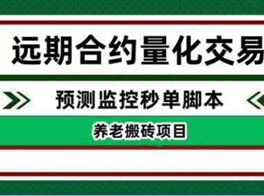 （3415）外面收费8800的远期合约预测监控秒单脚本，号称准确率高达百分之80以上