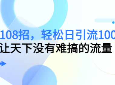 （3463）引流108招，轻松日引流100+人，让天下没有难搞的流量