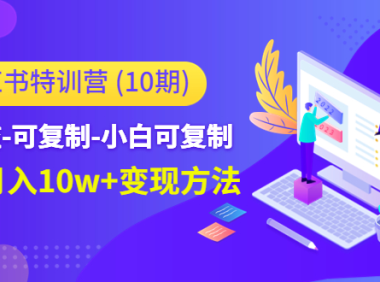(3497)小红书特训营(第10期)低门槛-可复制-小白可复制-独家月入10w+变现方法