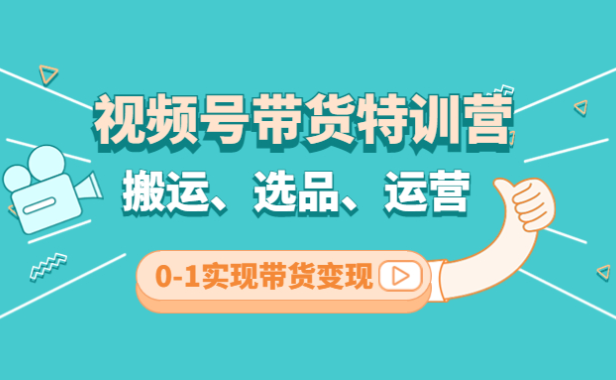 （3335）视频号带货特训营(第3期)：搬运、选品、运营、0-1实现带货变现