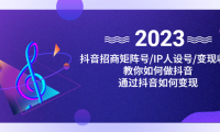 (3609)抖音/招商/矩阵号+IP人设/号+变现/收徒,教你如何做抖音,通过抖音赚钱
