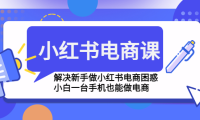 (3646)小红书电商课程,解决新手做小红书电商困惑,小白一台手机也能做电商