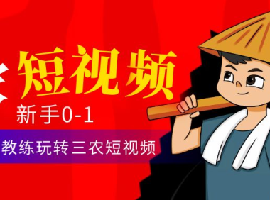 (3484)三农短视频从0~1运营课:30节实操课教练玩转三农短视频