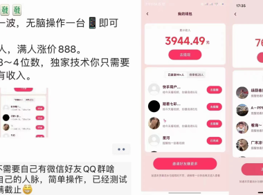 (3512)【信息差项目】外面收费588的电商拉新收割机项目【全套教程】