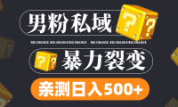 (3813)男粉私域项目:亲测男粉裂变日入500+(视频教程)