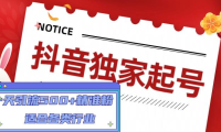 (3823)抖音独家起号,一天引流500+精准粉,适合各类行业(9节视频课)