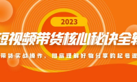 （3826）短视频带货核心秘诀全辑：带货实战操作，彻底理解好物分享的起号逻辑