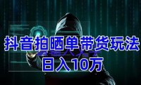 (3948)抖音拍晒单带货玩法分享 项目整体流程简单 有团队实测日入1万【教程+素材】