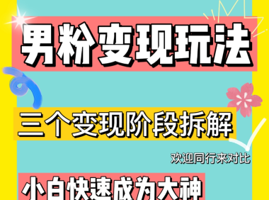 (3752)0-1快速了解男粉变现三种模式【4.0高阶玩法】直播挂课,蓝海玩法