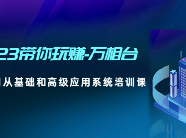 （3778）2023带你玩赚-万相台，从0-1从基础和高级应用系统培训课（无水印课程）