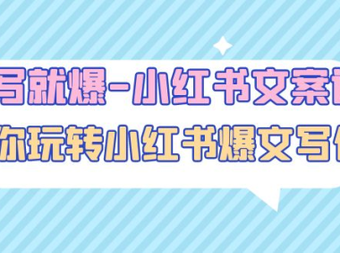 （3786）一写就爆-小红书文案课：带你玩转小红书爆文写作（45节课）