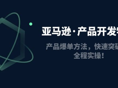 （3806）亚马逊·产品开发特训营：产品爆单方法，快速突破重围，全程实操（无水印课程）