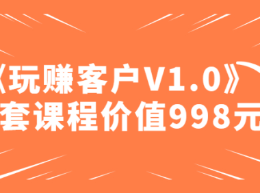 (3919)某收费课程《玩赚客户V1.0》全套课程价值998元