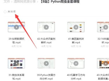 (3934)B站付费课程<em>Python爬虫全套课程</em>会员免费下载