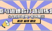 (4051)亚马逊爆款打造训练营:5大核心逻辑+案例展示 打造爆款链接 高效 省钱 稳定