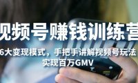 （4096）视频号赚钱训练营：6大变现模式，对平台的各项功能详细讲解，实现百万GMV