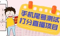 （4099）最新抖音爆火的手机尾号测试打分无人直播项目 日赚几百+【打分脚本+教程】