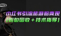 (4107)小红书引流旅游粉变现,一个月轻松1w+【粉包回收+技术指导】
