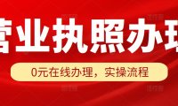 (4201)淘宝营业执照代办办理教程,0元办理执照教程