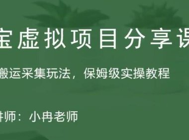 (4026)淘宝虚拟整店搬运采集玩法分享课:整店搬运采集玩法,保姆级实操教程