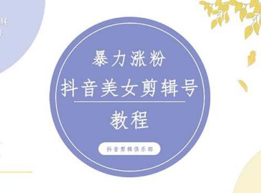 （4053）抖音快手暴力涨粉美女混剪视频教程 百分百过原创图片教程 附带违规申诉方法