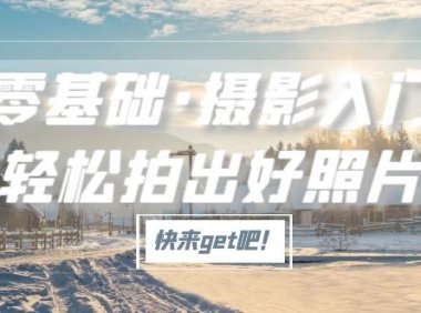 (4119)零基础·摄影入门,轻松拍出好照片(适用佳能、索尼、尼康、富士用户)