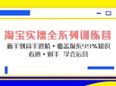 (4126)淘宝实操全系列训练营 新手到高手进阶·覆盖·99%知识 看透·对手 学会运营