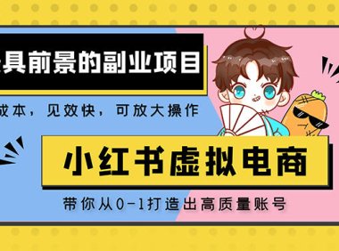 (4162)小红书蓝海大市场虚拟电商项目,手把手带你打造出日赚2000+高质量红薯账号