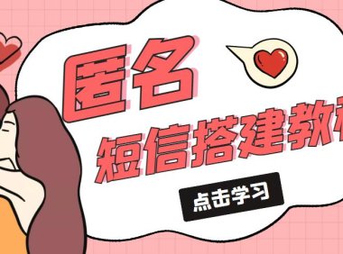 (4229)冷门月入过万的匿名短信项目搭建教程【网站源码+网站搭建视频教程】