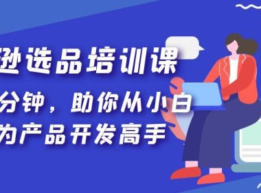 (4255)亚马逊选品培训课,每天10分钟,助你从小白成长为产品开发高手!