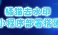 （4332）橘猫去水印小程序零基础部署教程，一键开始流量主赚钱
