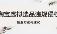 (4373)淘宝虚拟违规侵权规避方法与建议,6个部分详细讲解,做虚拟资源必看!