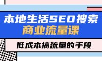 （4449）本地生活SEO搜索商业流量课，低成本搞流量的手段（7节视频课）