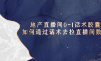 （4515）地产-直播间0-1话术胶囊，知道怎么通过话术去拉直播间数据