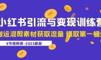 (4519)2023小红书引流与变现训练营:搬运混剪素材获取流量 赚取第一桶金(9节课)