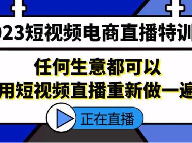 （4288）2023短视频电商直播特训营，任何生意都可以用短视频直播重新做一遍